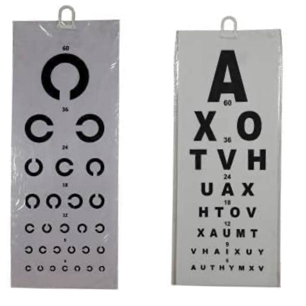 WALL HANGING PLASTIC DISTANCE EYE TESTING CHART